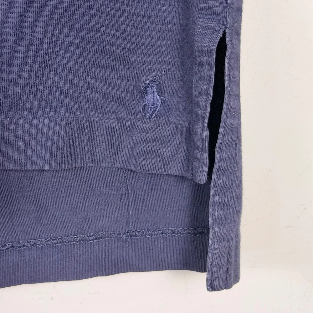 Vintage Polo Ralph Lauren Polo Shirt Mens XXL Blue Solid Cotton Pocket Classic